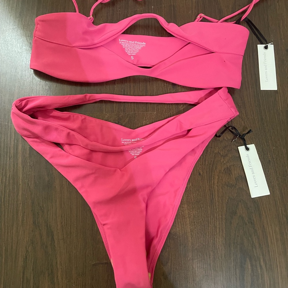Lovers + Friends Hot Pink Bikini